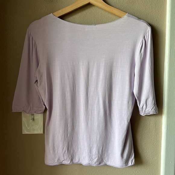 ARMANI COLLEZIONI Purple Elbow Sleeve Top - Picture 5 of 6